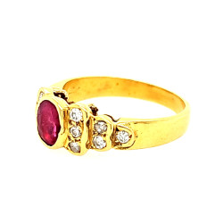 Pre Owned 18ct Ruby and Diamond Ring ZP805